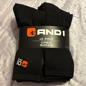 NWT And 1 brand 10 pair men’s crew socks